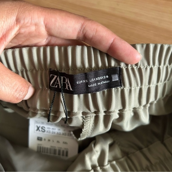 NWT Zara Light Green Tapered Casual Joggers Women’s XS - Picture 3 of 11